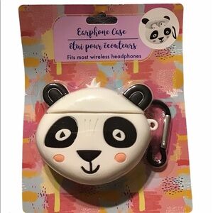 NWT Silicone Panda Bear Wireless Earbud Case
